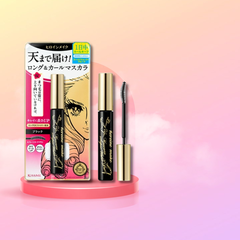 Mascara Kiss me Nâng Cong Và Dài Mi Vỏ Hồng Màu Đen 6g