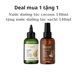 Combo Cocoon Dưỡng tóc bưởi 310ml + Sachi 140ml