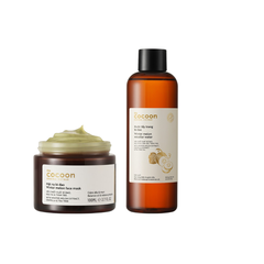 Combo Cocoon Mặt nạ bí đao 100ml + Tẩy trang bí đao 500ml