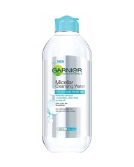 Tẩy trang Garnier Trắng Nắp Xanh Dương Nhạt cho Da Dầu Mụn 400ml