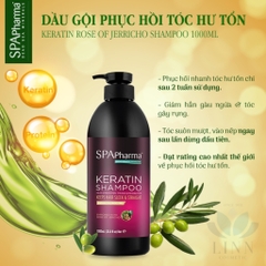 Set gội xả chuẩn salon Spa Pharma Keratin siêu phục hồi tóc màu đen SpaPharma cao cấp 500ml-1000ml