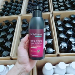 Set gội xả chuẩn salon Spa Pharma Keratin siêu phục hồi tóc màu đen SpaPharma cao cấp 500ml-1000ml