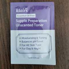 Nước hoa hồng Klairs Supple Preparation Facial Toner 180ml unscented toner có mùi hương và không mùi