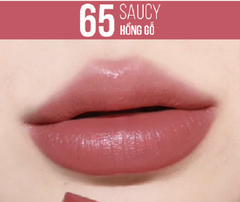 Son Bóng Maybelline Màu 65 Super Stay Vinyl Ink - 65 Saucy Hồng gỗ 4.2ml