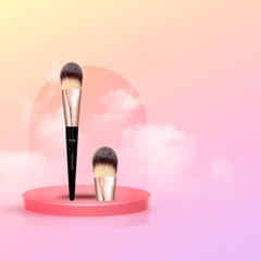 Cọ tán nền đầu dẹt bản nhỏ Vacosi Foundation Brush F06 - cọ đánh kem nền trang điểm cao cấp Hàn Quốc