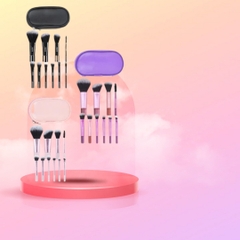 Bộ cọ trang điểm Jary Make Up Brush - Set 10 cây kèm túi da PU cao cấp nhỏ gọn , tiện lợi chính hãng