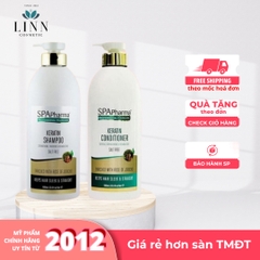 (Không vỏ) Set gội xả trắng Spa Pharma Keratin Salt-Free không muối phục hồi như salon SpaPharma 500ml - 1000ml