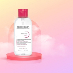 Nước tẩy trang cho da nhạy cảm Bioderma Sensibio Hồng sạch sâu lành tính chính hãng nắp nhún 850ml