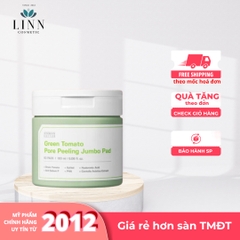 Toner pad Cà chua xanh Green Tomato Pore Peeling Jumbo 60 pads 180ml Sungboon