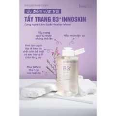Nước tẩy trang Innoskin B3 Hyaluron Cleansing Water 500ml - nước tẩy trang phục hồi làm dịu da