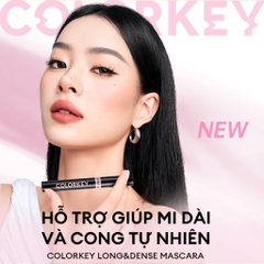 Mascara COLORKEY hỗ trợ cong mi dài và tơi tạo cảm giác tự nhiên - chuốt mi color key không lem trôi