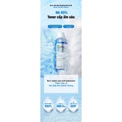 Nước hoa hồng Wellage Real Hyaluronic Toner 100 cấp ẩm dịu da giúp da mềm mại và căng bóng 200ml