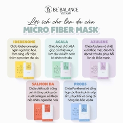 Miếng Mặt nạ vải vi sợi Be'Balance Micro Fiber Mask 3 in 1 - mặt nạ be balance giúp làm đẹp da