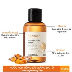 Nước hoa hồng Cocoon chiết xuất từ nghệ Hưng Yên toner cocoon chống oxy hóa, làm dịu da 140ml- 310ml