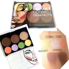 Bảng phấn tạo khối & che khuyết điểm City Color 7 ô Contour & Correct Cream Palette chính hãng