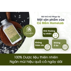 Bột khử mùi thiên nhiên Wings Up - khử mùi hôi chân, nách & giảm tiết mồ hôi - Cỏ mềm HomeLab 25g