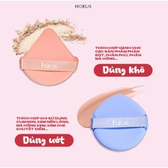 Horus Bộ 10 bông mút trang điểm Makeup Puff Set đa năng nhiều size - bông mút tán nền horus cao cấp