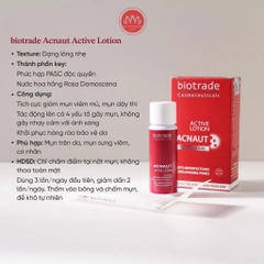 Dung dịch chấm mụn hoạt tính Biotrade Acnaut Active Lotion chăm sóc cho da mụn chính hãng 15ml