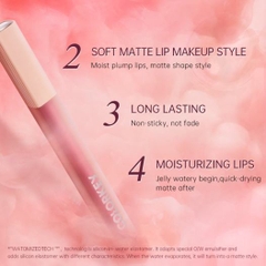 Son kem lì COLORKEY Soft Matte Water Tint 1.8g - son môi trang điểm môi mờ ướt không dính color key