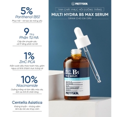 Serum trắng da Pretty Skin B5 phục hồi da Multi Hydra Max 50ml - tinh chất dưỡng cho da dầu mụn