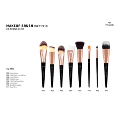 Cọ tán nền đầu dẹt bản nhỏ Vacosi Foundation Brush F06 - cọ đánh kem nền trang điểm cao cấp Hàn Quốc