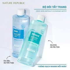 Nước tẩy trang da dầu mụn Nature Republic Good Skin Cleansing Water AHA - Mineral 500ml chính hãng