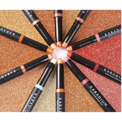 Bút nhũ mắt Karadium Shining Pearl Shadow Stick 1.4g - cây phấn mắt nhũ 2 đầu dạng thỏi vặn kèm cọ