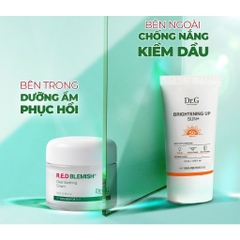 Bộ chăm sóc da Dr.G - R.E.D BLEMISH  Soothing Cream Set ( Kem dưỡng 70ml + KCN Brightening 20ml )