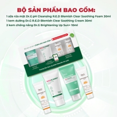 Bộ sản phẩm chăm sóc toàn diện cho làn da mụn nhạy cảm Dr.G Skincare Kit For Sensitive and Acne Skin