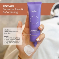 Kem chống nắng Beplain Sunmuse vật lý lai hóa học nâng tone & kiềm dầu Matte mịn lì SPF50+ 10ml/50ml