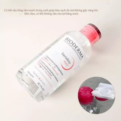 Nước tẩy trang cho da nhạy cảm Bioderma Sensibio Hồng sạch sâu lành tính chính hãng nắp nhún 850ml