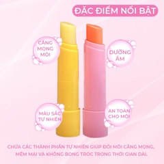 Son dưỡng môi Pretty Skin Choc Choc Natural Lip Balm - son dưỡng môi Hàn Quốc đào - mật ong 4.5g