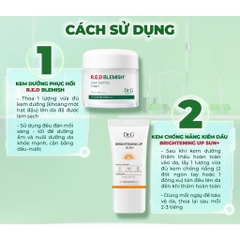Bộ chăm sóc da Dr.G - R.E.D BLEMISH  Soothing Cream Set ( Kem dưỡng 70ml + KCN Brightening 20ml )