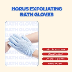 Găng tay tắm Horus Exfoliating Bath Gloves - bao tay tắm tẩy tế bào chết body cao cấp chính hãng