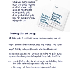 Combo Mặt nạ dưỡng ẩm Klairs Rich Moist-Midnight Calming Sheet Mask 25ml/ miếng - mặt nạ dear klairs