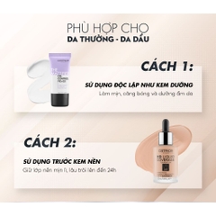 Kem lót Catrice Primer kiềm dầu dưỡng ẩm làm mịn đều màu da (Tím - Hồng - Xanh lá - Xanh dương) 30ml