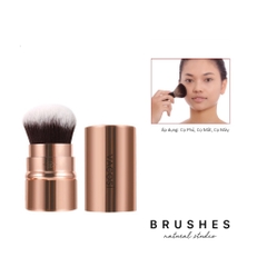 Cọ tán phấn phủ đầu cọ tròn bỏ túi VACOSI Powder Brush giúp phấn bền và đều màu hơn - M21 chinh hãng