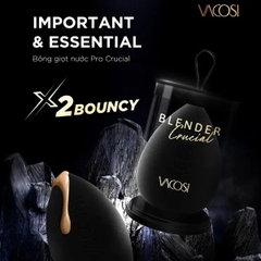 Bông giọt nước vạt xéo Vacosi Pro PH04 Prs Pro Crucial Flat Blender - bông phấn ướt tán nền Hàn Quốc
