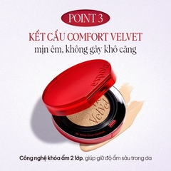 Phấn nước cushion Espoir Be Velvet Cover Cushion SPF42+ PA++ 13g (Tặng Lõi Refill+Phấn phủ mini 3gr)