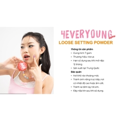 Phấn phủ bột Horus 4Everyoung Loose Setting Powder siêu mịn giữ lớp makeup bền màu , lâu trôi 7g