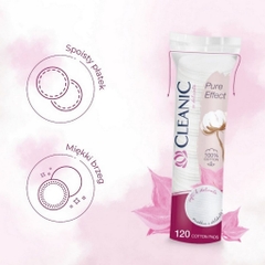 Mẫu mới - Bông tẩy trang Cleanic 100% Cotton tự nhiên Soft and Comfort Pads 150 / 133 / 80 miếng