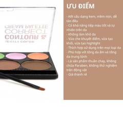 Bảng phấn tạo khối & che khuyết điểm City Color 7 ô Contour & Correct Cream Palette chính hãng