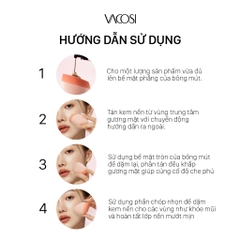 Bông tán nền Vacosi thế hệ mới Pro - Craft Makeup Blender PH06 , mút trang điểm vát xéo phủ silicone