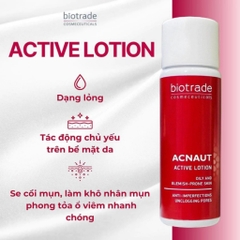 Dung dịch chấm mụn hoạt tính Biotrade Acnaut Active Lotion chăm sóc cho da mụn chính hãng 15ml