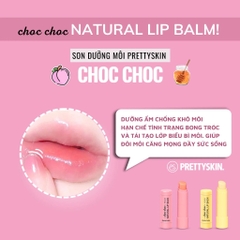 Son dưỡng môi Pretty Skin Choc Choc Natural Lip Balm - son dưỡng môi Hàn Quốc đào - mật ong 4.5g