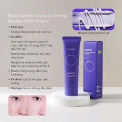 Kem chống nắng Beplain Sunmuse vật lý lai hóa học nâng tone & kiềm dầu Matte mịn lì SPF50+ 10ml/50ml