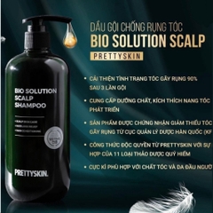 Bộ gội xả chống rụng tóc Pretty Skin Bio Solution Scalp Shampoo giữ tóc chắc khỏe và bóng đẹp 500ml