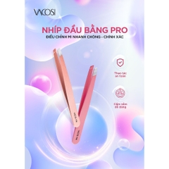 Nhíp đầu bằng Hàn Quốc Vacosi Pro Tweezers T10-1 màu hồng & T10-2 màu vàng hồng