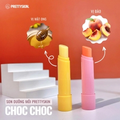 Son dưỡng môi Pretty Skin Choc Choc Natural Lip Balm - son dưỡng môi Hàn Quốc đào - mật ong 4.5g