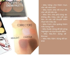 Bảng phấn tạo khối & che khuyết điểm City Color 7 ô Contour & Correct Cream Palette chính hãng
